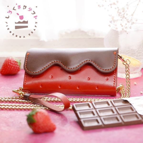 いちごん様★溶け苺チョコのマグネットの長財布☆通帳ケース melty-いちごチョコのスマホケース iPhone13 / 14 / 15 – sirokuma craft