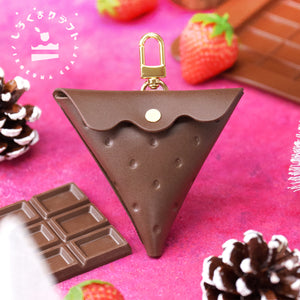 -melty-Wチョコストロベリーの三角コインケース