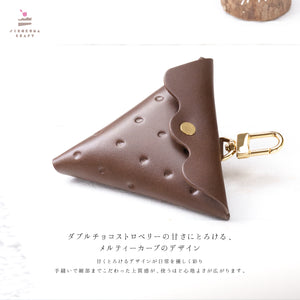 -melty-Wチョコストロベリーの三角コインケース
