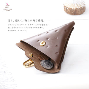 -melty-Wチョコストロベリーの三角コインケース
