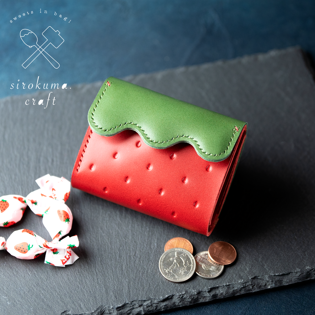 -melty- fragola（Italian leather wallet）